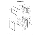 Whirlpool WRT549SZDB05 door parts diagram