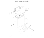 Whirlpool WDPA70SAMZ2 door and panel parts diagram