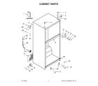 Whirlpool WRT519SZDG08 cabinet parts diagram