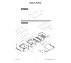 Whirlpool WRT519SZDG08 shelf parts diagram