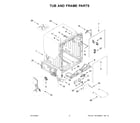 Maytag MDB9979SKZ2 tub and frame parts diagram