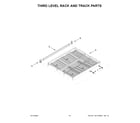 Whirlpool WDTA50SAKB3 third level rack and track parts diagram