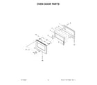 KitchenAid KFGC506JAV07 oven door parts diagram