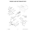 KitchenAid KRFF302EBS07 freezer liner and icemaker parts diagram