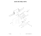 Whirlpool WDTS7024RZ0 door and panel parts diagram