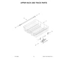 Whirlpool WDTS7024RZ0 upper rack and track parts diagram