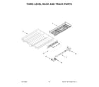 Whirlpool WDTS7024RZ0 third level rack and track parts diagram