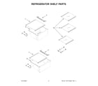 Amana ASI2175GRW10 refrigerator shelf parts diagram