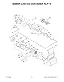 Motor and ice container parts