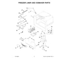 Whirlpool WRFF5333PB02 freezer liner and icemaker parts diagram