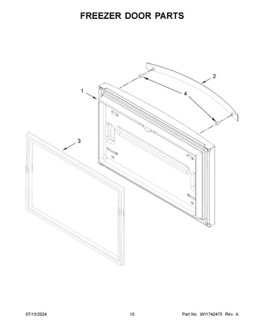 Freezer door parts