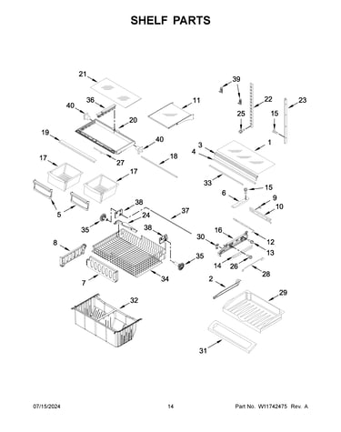 Shelf parts