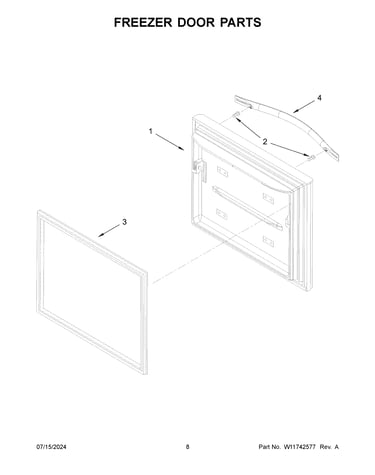 Freezer door parts