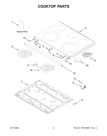 Cooktop parts