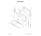 Whirlpool WFES5030RW0 door parts diagram