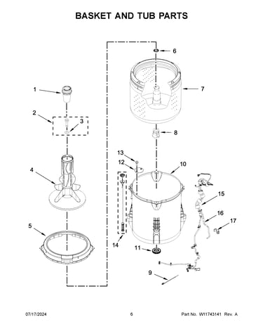 Basket and tub parts