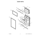 Maytag MRT118FFFZ09 door parts diagram