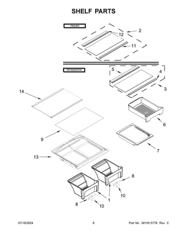 Shelf parts