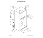 Whirlpool WRT318FZDW10 cabinet parts diagram