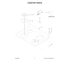 Whirlpool YWFC150M0JB4 cooktop parts diagram