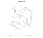 Whirlpool YWFC150M0JB4 door parts diagram