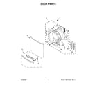 Maytag MED7020RF0 door parts diagram