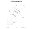 Maytag MGD7020RF0 top and console parts diagram