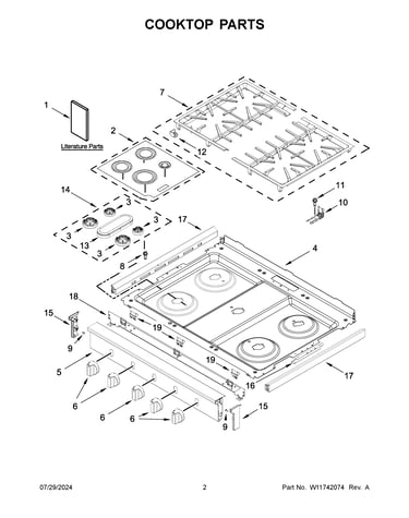 Cooktop parts