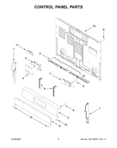 Control panel parts