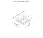 Maytag MDFS3924RW0 upper rack and track parts diagram