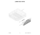 Maytag MDFS3924RB0 lower rack parts diagram