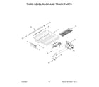 KitchenAid KDPM604KBS3 third level rack and track parts diagram