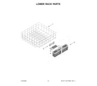 KitchenAid KDFE304RBS0 lower rack parts diagram