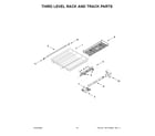 KitchenAid KDFE304RBS0 third level rack and track parts diagram