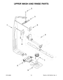 Upper wash and rinse parts