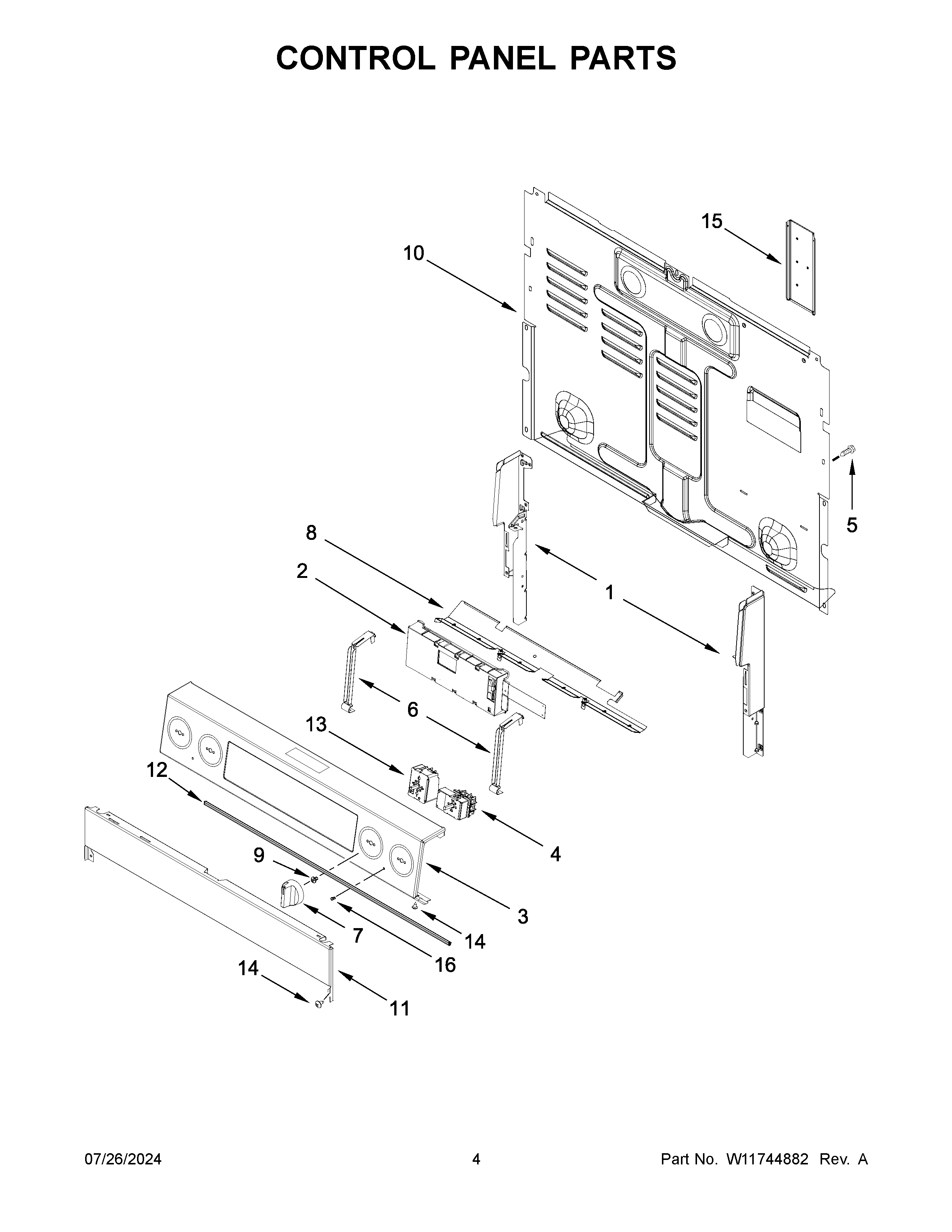 CONTROL PANEL PARTS
