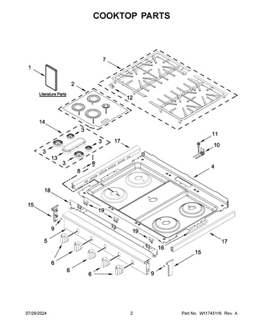 Cooktop parts
