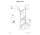 Whirlpool WRF560SFHW05 cabinet parts diagram