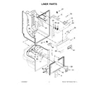 Whirlpool WRF560SFHW05 liner parts diagram