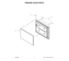 Whirlpool WRF560SFHW05 freezer door parts diagram