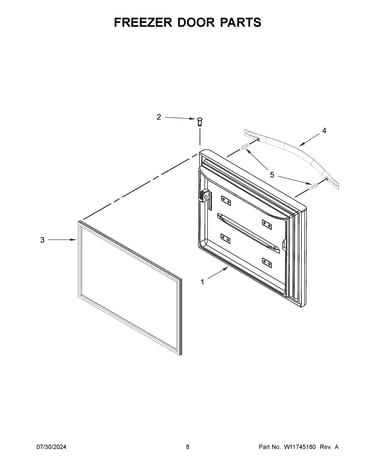 Freezer door parts