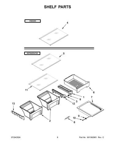 Shelf parts