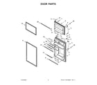 Whirlpool WRT318FZDB07 door parts diagram