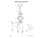 Maytag MVW6230RHW3 basket and tub parts diagram