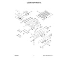 Whirlpool WEG750H0HZ6 cooktop parts diagram