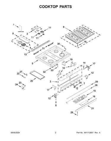 Cooktop parts