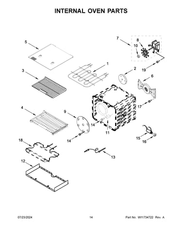 Internal oven parts