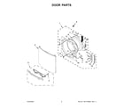 Maytag MED7020RW0 door parts diagram