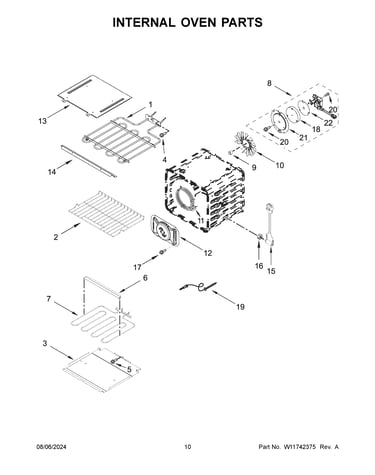 Internal oven parts