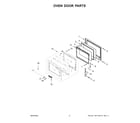 KitchenAid KOEC430RSS00 oven door parts diagram